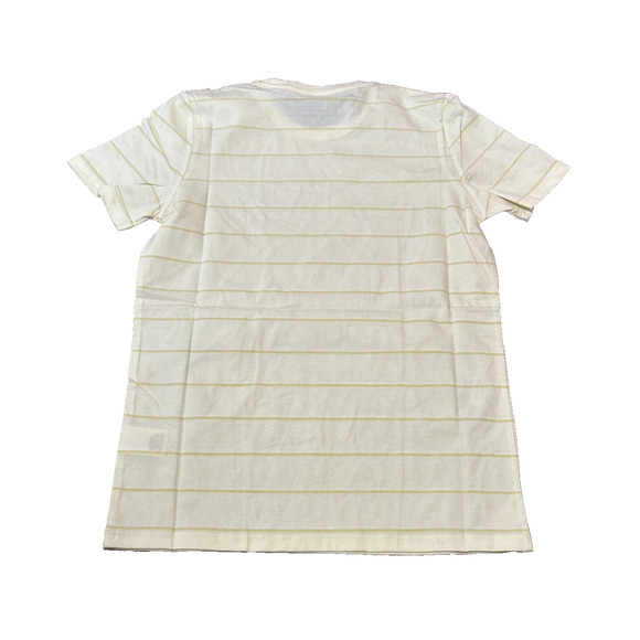 Everlane Womens Small Yellow Striped Organic Cotton Crewneck Tee T-Shirt NWT - Picture 2 of 9